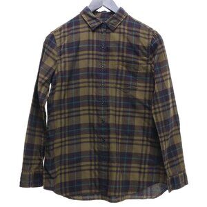 Pendleton Women Cotton Plaid Long Sleeve Button Down Shirt Size S Green/Black